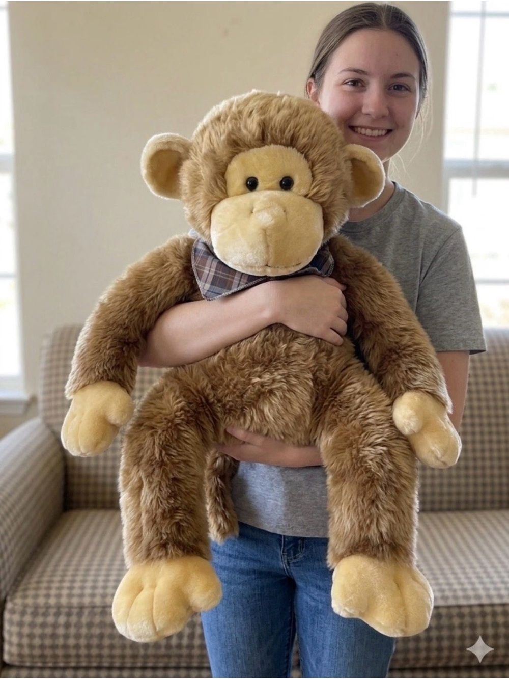 Vintage Giant Monkey Stuffed Animal Plush - 30 Inch 90’s Kids Of America Corp